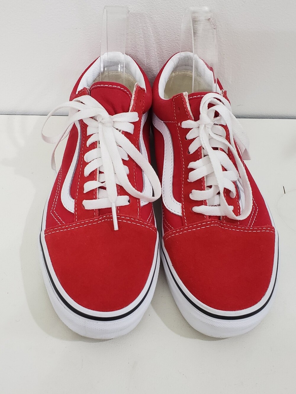 Vans Old School Red Sneakers Women's Sz 8.5 - Picture 2 of 8